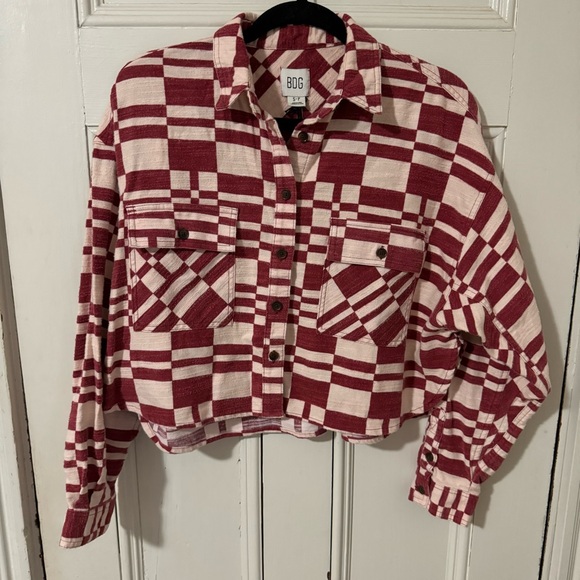 New BDG Caleb Crop Flannel Shirt - Picture 3 of 8